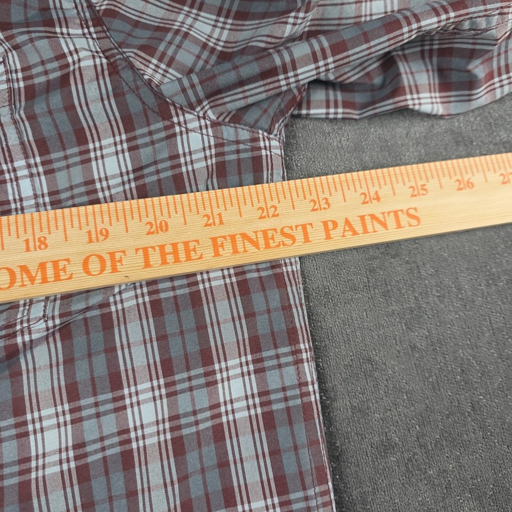 Exofficio Insect Shield Shirt Mens Medium Red Gray Plaid Fishing Outdoor M - Picture 2 of 10
